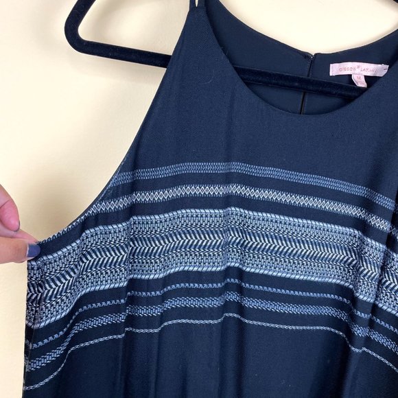 Gibson & Latimer Black Boho Swing Sleeveless Top M - Picture 3 of 8